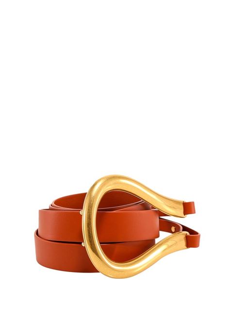 Maple orange calf leather double-strap belt  BOTTEGA VENETA | 577040-VMAU17654